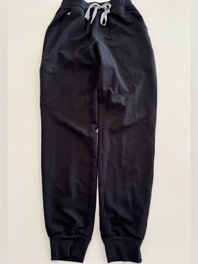FIGS Pants Women XS Reg Zamora High Waisted Jogger Black Technical Scrub Uniform
